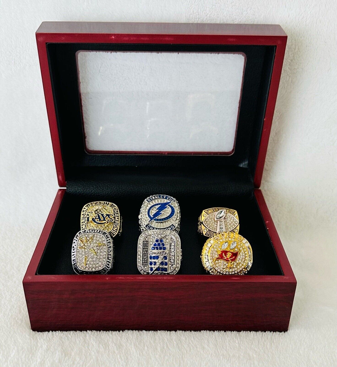 Tampa Bay Ultimate Collection Championship Ring SET W Box,  SHIP - EB Sports Champion's Cache