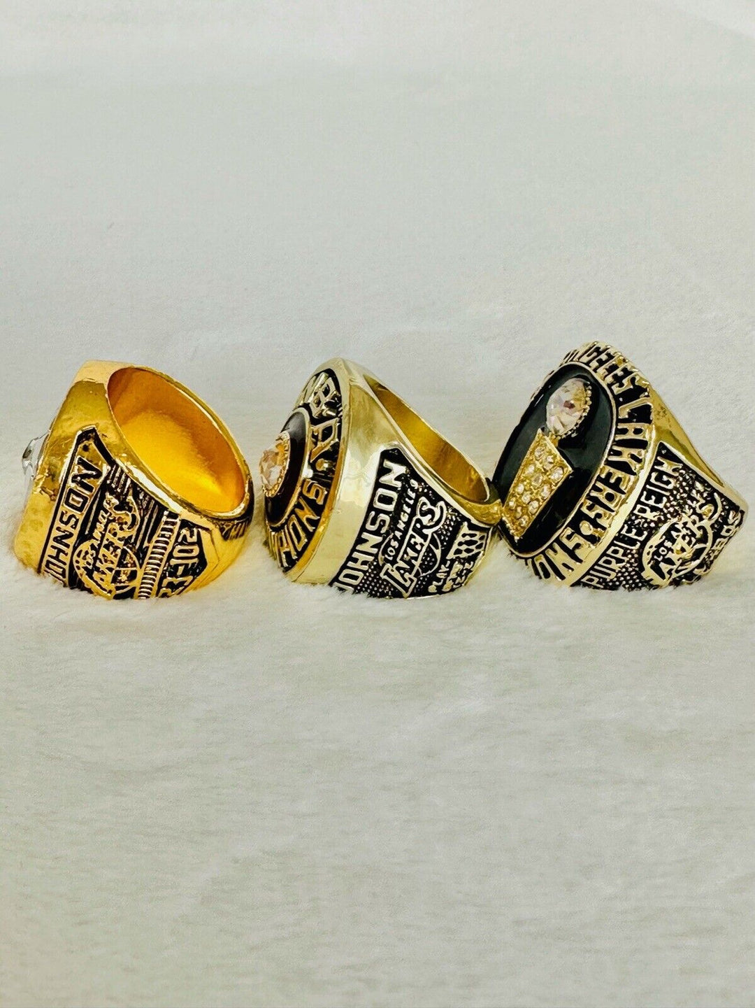 5 Pcs Los Angeles Lakers Ring Set,  SHIP 1980/82/85/87/88 - EB Sports Champion's Cache