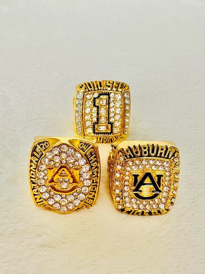 3 PCS Auburn Tigers SEC/NCAA GP Championship Rings, US SHIP - EB Sports Champion's Cache