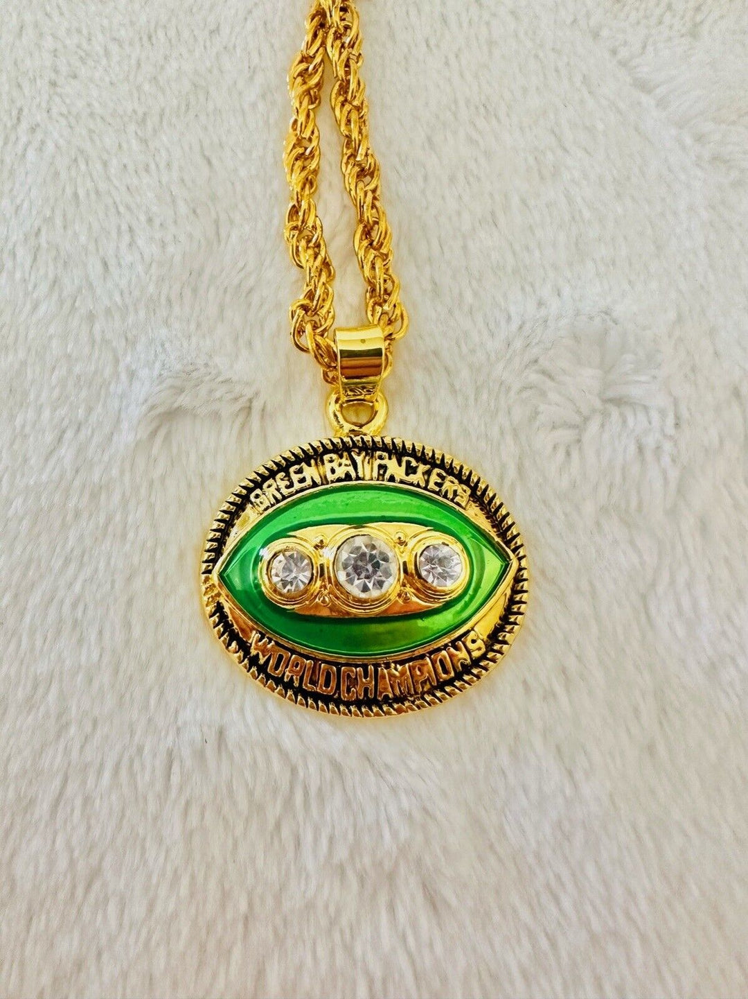 1967 Green Bay Packers Championship Pendant Necklace, US SHIP - EB Sports Champion's Cache