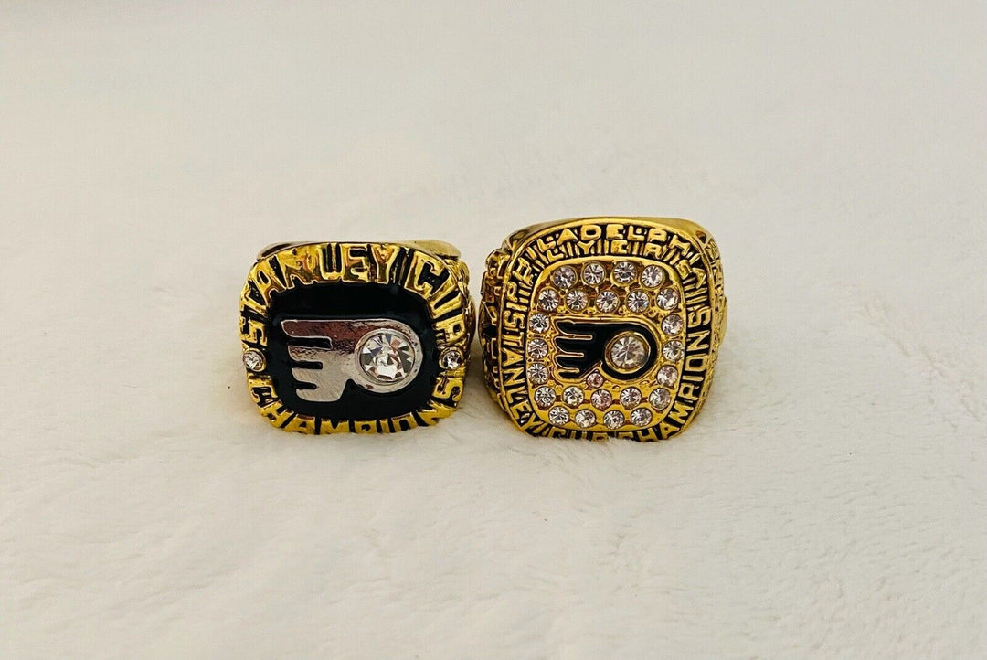 2 Pcs Philadelphia Flyers Stanley Cup Championship Ring Set,  SHIP - EB Sports Champion's Cache