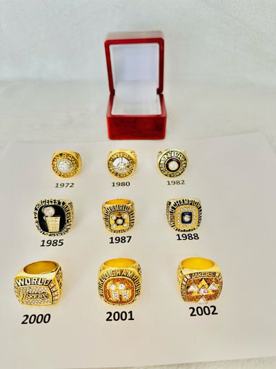 LA Lakers NBA Championship Ring W Case, USA SHIP 1972-2002 PICK YOUR RING!! - EB Sports Champion's Cache