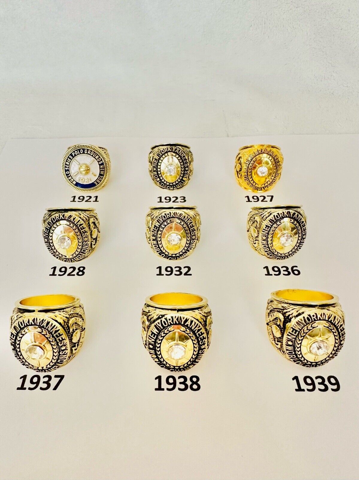 NEW YORK Yankees World Series Champions Ring, US SHIP 1921-1939, PICK YOUR RING - EB Sports Champion's Cache