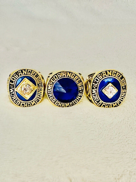 3 PCS LA Dodgers Championship Ring Set W Box,  SHIP. 1959/63/65 - EB Sports Champion's Cache