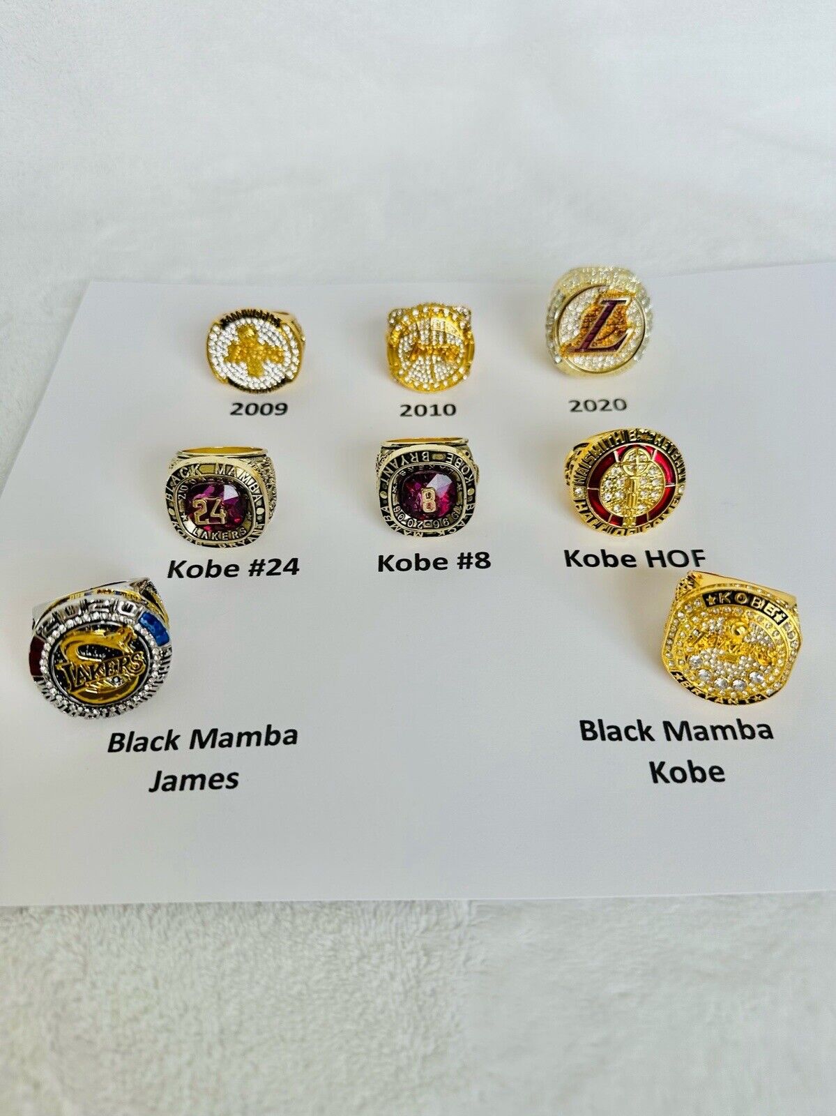 Los Angeles Lakers NBA Championship Ring, USA SHIP Kobe / James PICK YOUR RING!! - EB Sports Champion's Cache