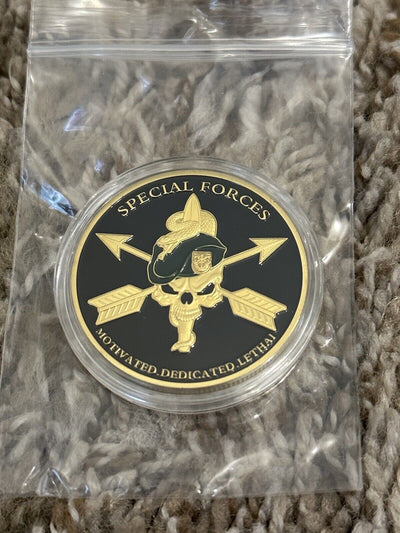 United States Army Special Forces SF Operation Green Beret 1oz Gold Coin US SHIP - EB Sports Champion's Cache