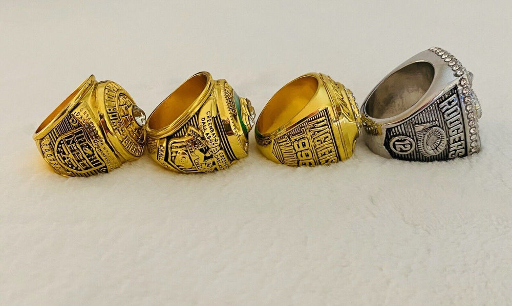 4 PCS Green Bay Packers Super Bowl Ring COMPLETE SET, US SHIP - EB Sports Champion's Cache