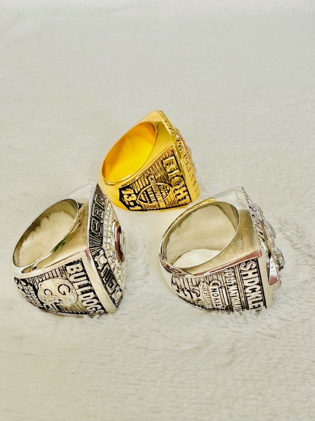 3 PCS Georgia Bulldogs SEC Championship Ring, US SHIP 2002/03/05 - EB Sports Champion's Cache