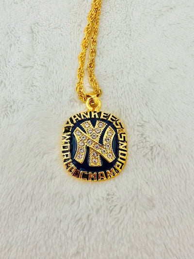 1977 NEW YORK Yankees World Series Championship Pendant Necklace,  SHIP - EB Sports Champion's Cache