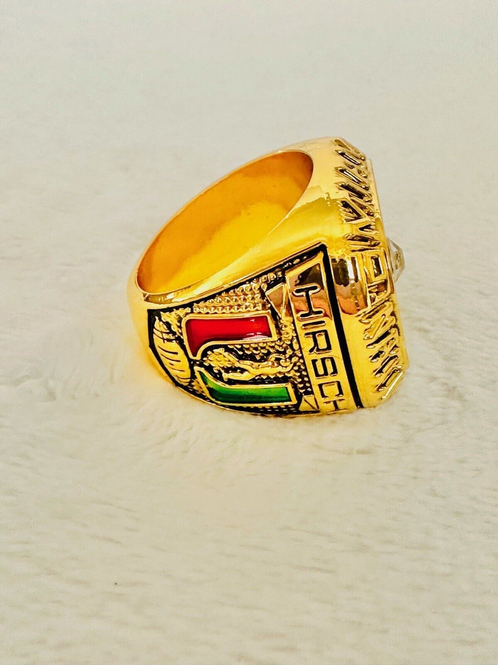 1983 Miami Hurricanes NCAA 18k GP Brass Championship Ring, US SHIP - EB Sports Champion's Cache