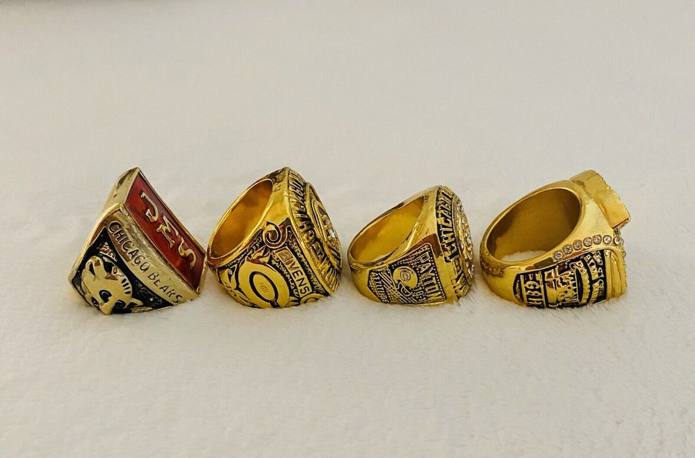 4 PCS Chicago Bears Rare Championship Ring SET, US SHIP - EB Sports Champion's Cache