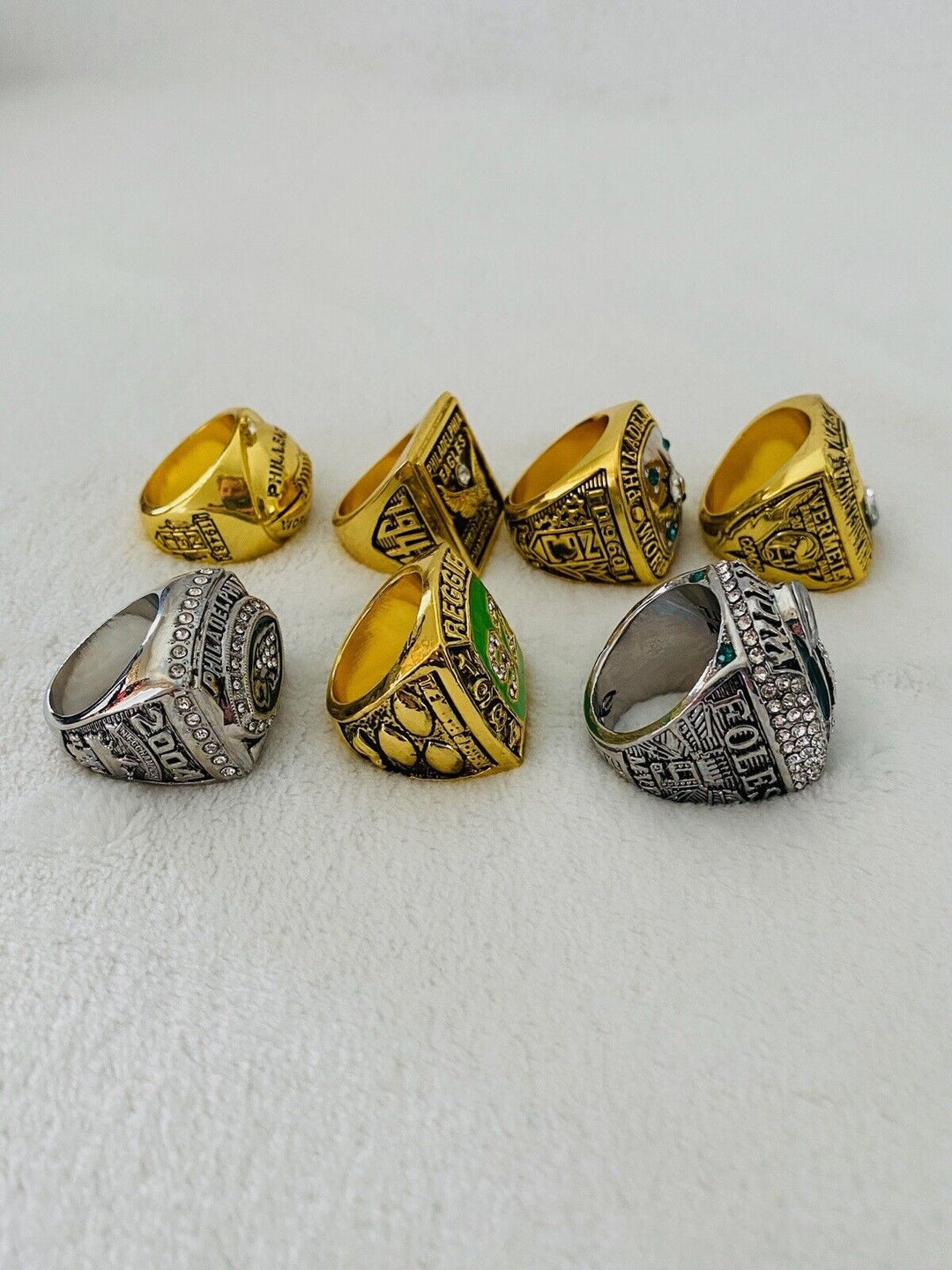 7 PCS Philadelphia Eagles Classic NFL Championship Ring SET M, USA Ship - EB Sports Champion's Cache