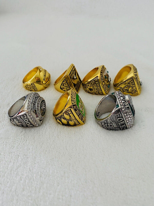 7 PCS Philadelphia Eagles Classic NFL Championship Ring SET M, USA Ship - EB Sports Champion's Cache