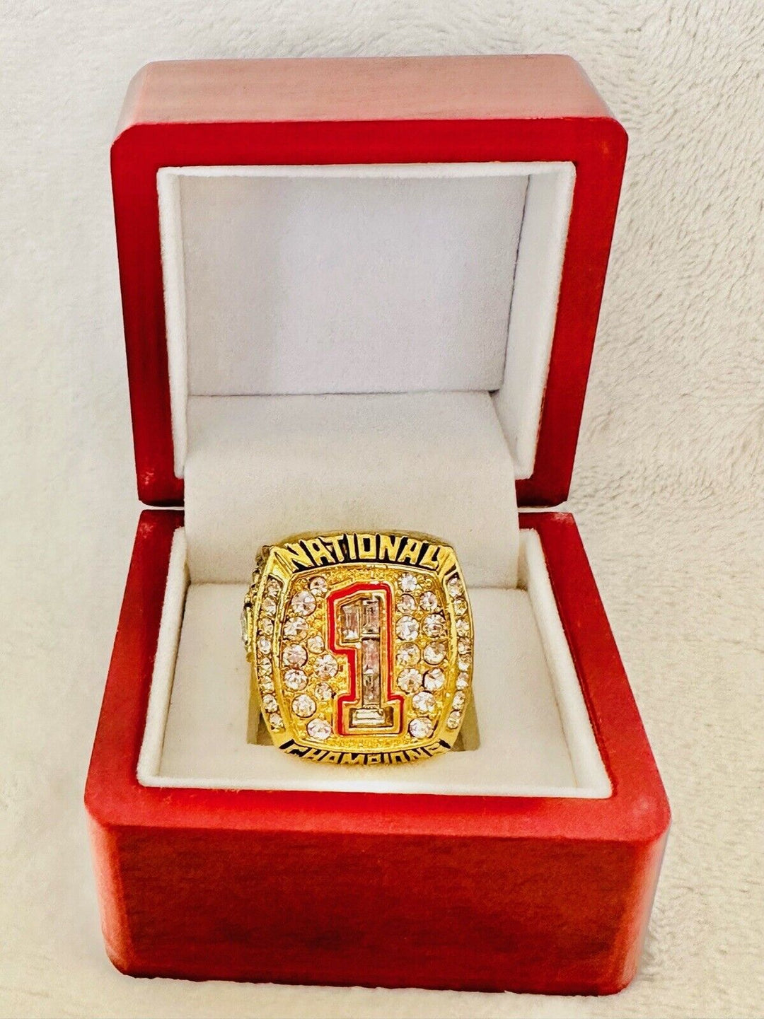 2005 University Of Texas LONGHORNS Championship Ring Replica W Box, US SHIP - EB Sports Champion's Cache