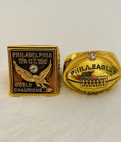 2 PCS Philadelphia Eagles NFL Championship Ring SET, USA Seller 1948/49 - EB Sports Champion's Cache