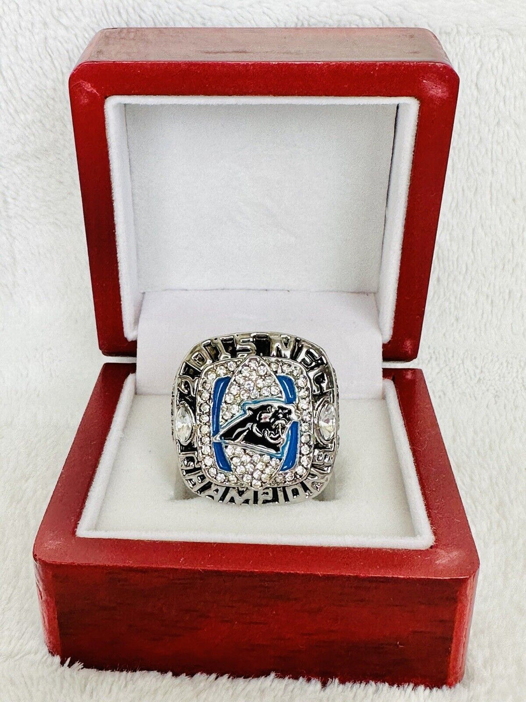 2015 Carolina Panthers NFC Championship Ring W Box- Newton, US SHIP - EB Sports Champion's Cache