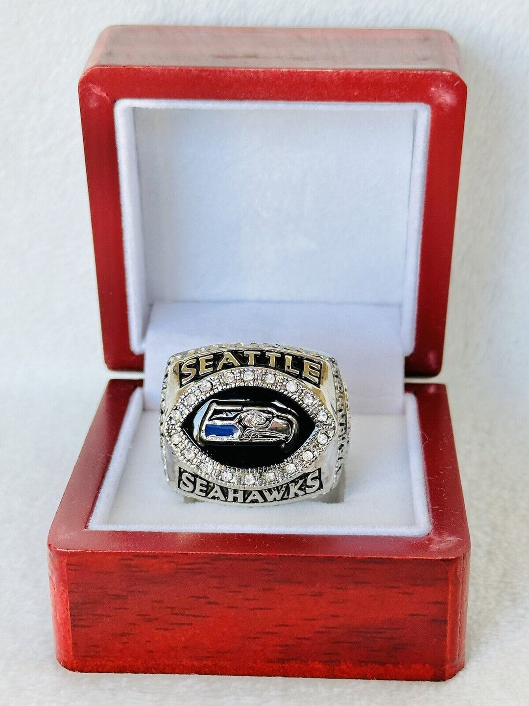 2005 Seattle Seahawks Silver Plated NFC Championship Ring W Box USA  SHIP - EB Sports Champion's Cache