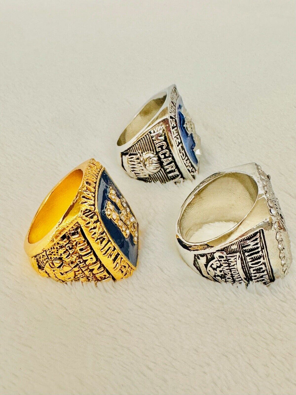 3 PCS Kentucky Wildcats 18k GP Brass Championship Ring, US SHIP 1996/98/2012 - EB Sports Champion's Cache