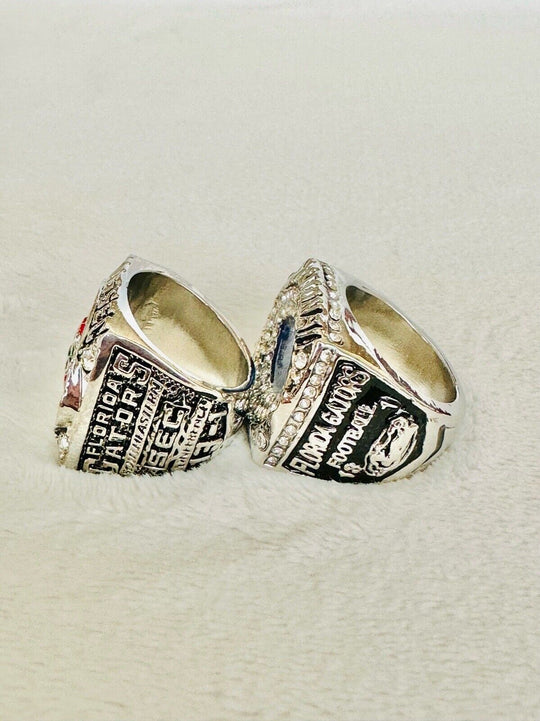 2 PCS Florida Gators National Championship Ring, US SHIP, 2006/07 - EB Sports Champion's Cache