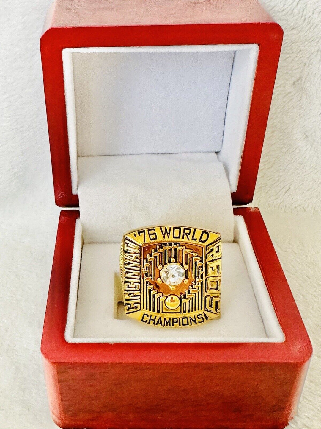 1976 CINCINNATI REDS World Series Championship Ring W Box,  SHIP - EB Sports Champion's Cache