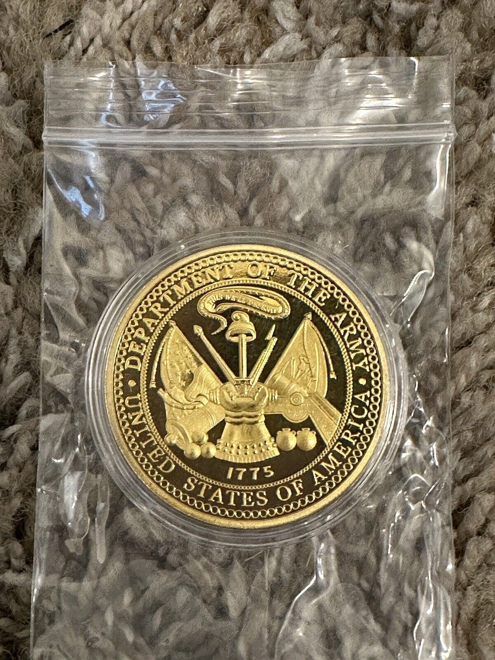 MP-Military Police Army Challenge Coin-Gold PL US Army  with CASE! - EB Sports Champion's Cache