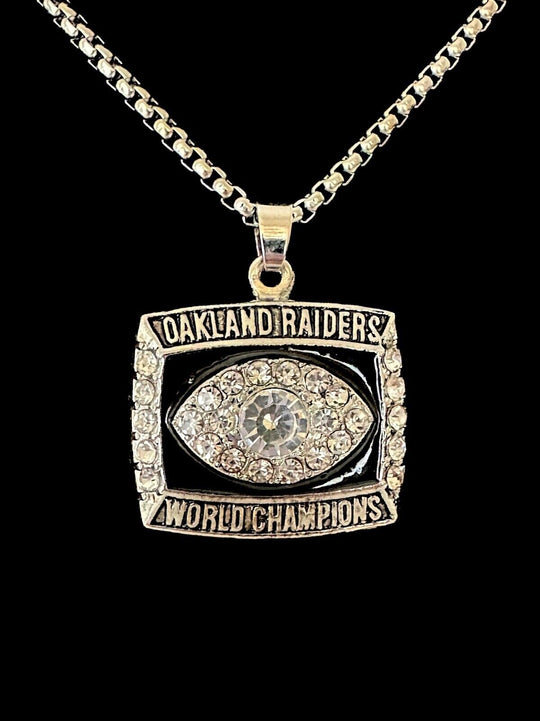 1976 Oakland Raiders Championship Pendant Necklace, US SHIP - EB Sports Champion's Cache