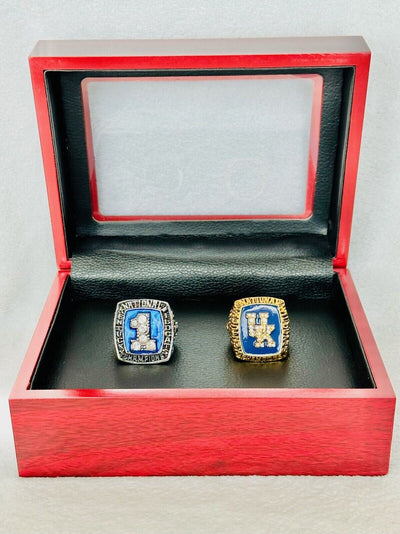 2 PCS Kentucky Wildcats 18k GP Brass Championship Ring W Box, US SHIP 1996/98 - EB Sports Champion's Cache