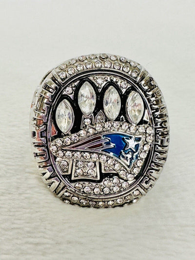 2014 New England Patriots Championship Ring Silver Plated, Brady, US SHIP - EB Sports Champion's Cache