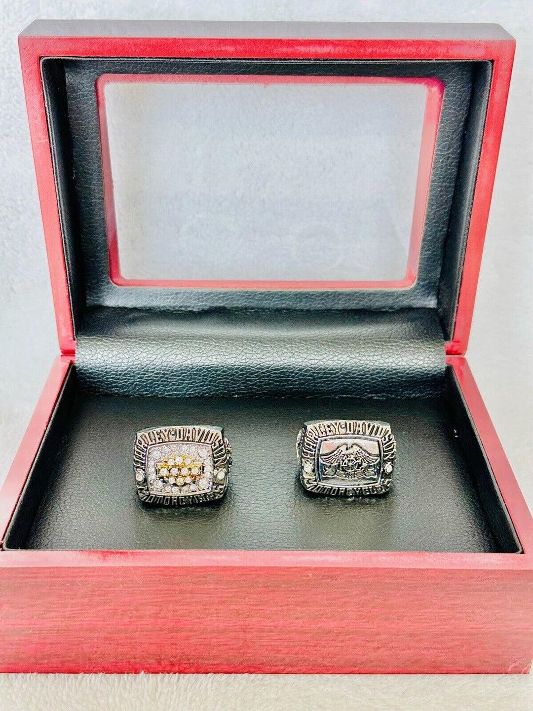 2 PCS Harley Davidson Ring: Breakout Softail/Sportster HOG, USA SHIP W box - EB Sports Champion's Cache