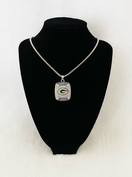 Green Bay Packers Aaron Rodgers Championship Pendant Necklace, US SHIP - EB Sports Champion's Cache