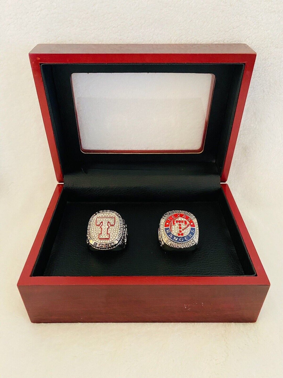 TEXAS RANGERS American League Championship RING Set W Box,  SHIP - EB Sports Champion's Cache