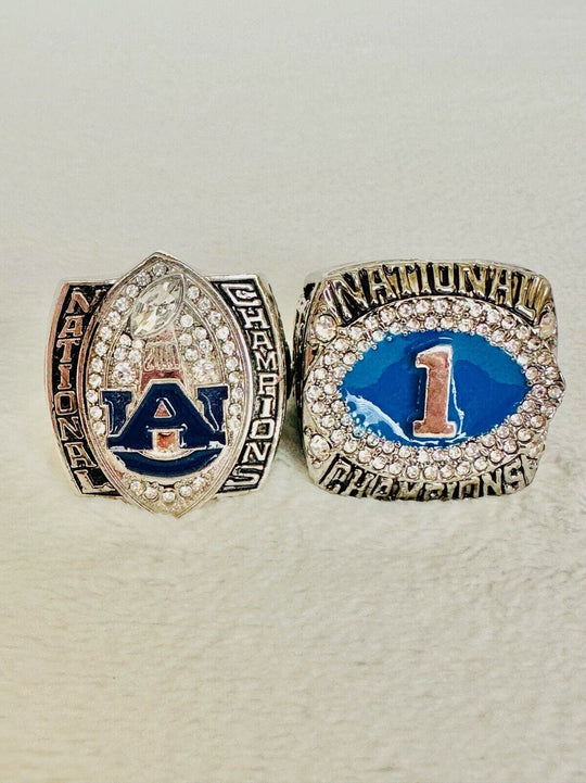 2 PCS Auburn Tigers 2010 NCAA Championship Rings W Box, US SHIP - EB Sports Champion's Cache