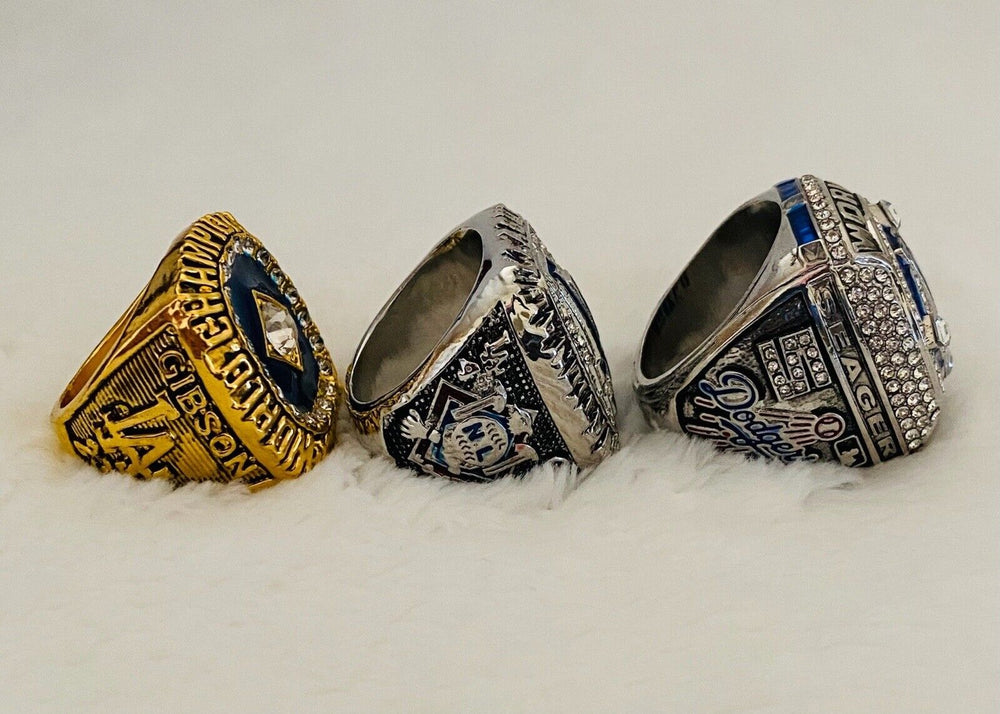 LA Dodgers Championship Ring Set,  SHIP. 1988/2017/20 - EB Sports Champion's Cache