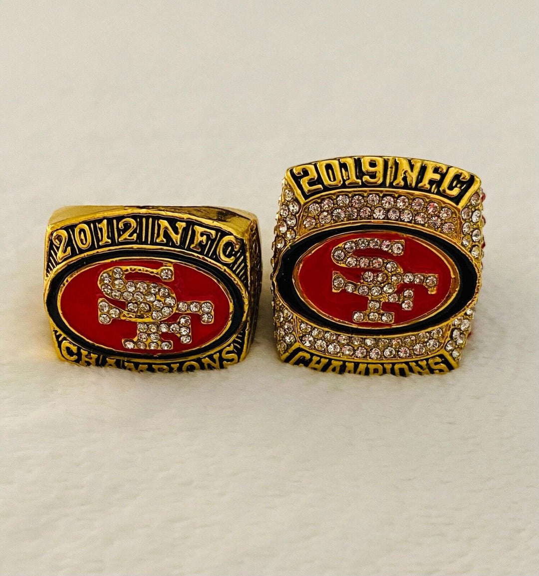 2 PCS San Francisco 49ers NFC Championship Ring, USA SHIP 2012/2019 - EB Sports Champion's Cache