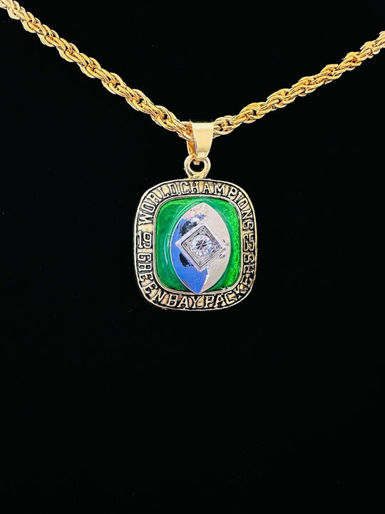 1965 Green Bay Packers Championship Pendant Necklace, US SHIP - EB Sports Champion's Cache