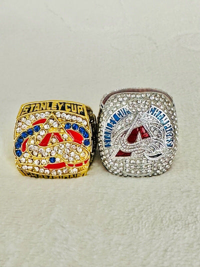 2 Colorado Avalanche Stanley Cup Championship ring Set, US SHIP 2001/2022 - EB Sports Champion's Cache