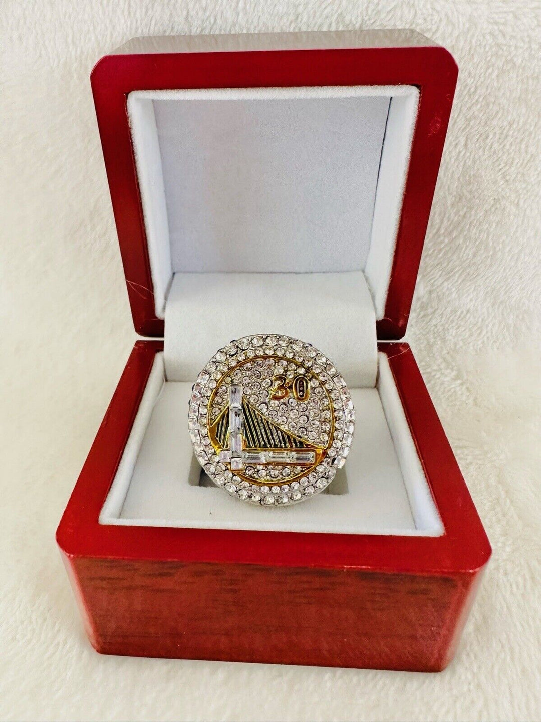 2015 Golden State Warriors NBA Championship Ring W Box,  SHIP Stephen Curry - EB Sports Champion's Cache