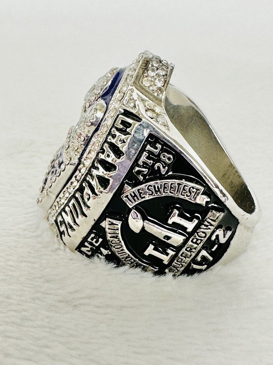 2016 New England Patriots Championship Ring W Box Silver Plated, Brady, US SHIP - EB Sports Champion's Cache