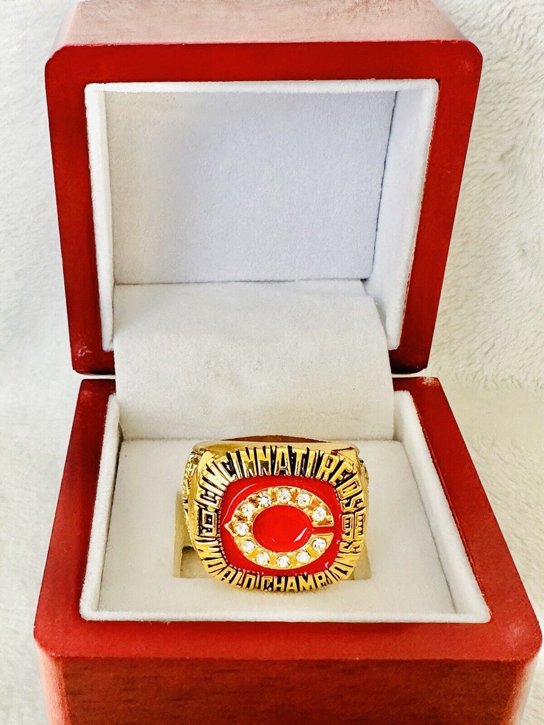 1990 CINCINNATI REDS World Series Championship Ring W Box,  SHIP - EB Sports Champion's Cache