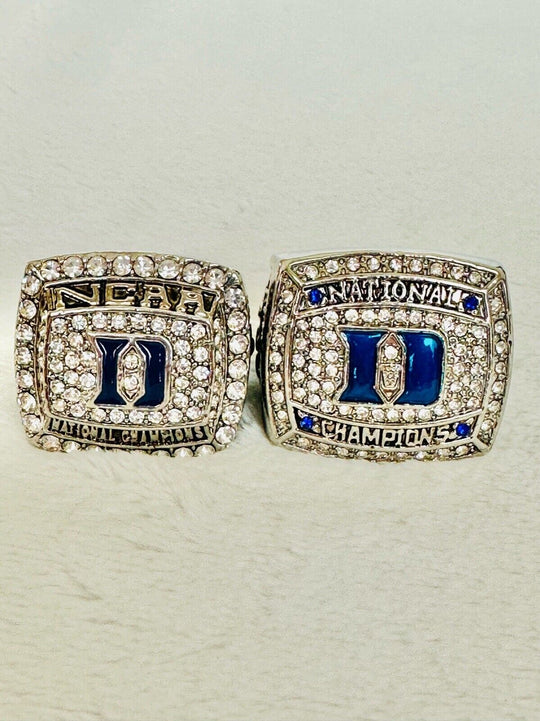 2 PCS Duke Blue Devils National Champions Ring W Box, US SHIP, 2015X2 - EB Sports Champion's Cache