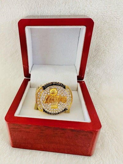 2009 Los Angeles Lakers NBA Championship Replica Ring W Box,  SHIP - EB Sports Champion's Cache