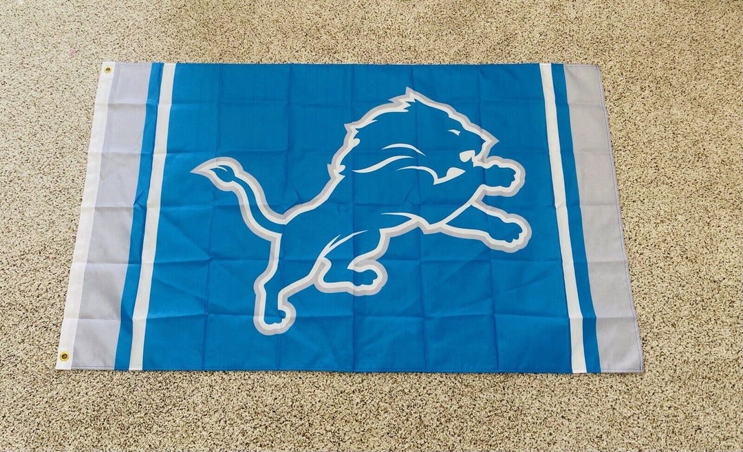 DETROIT LIONS 3'X5' FLAG BANNER ***100% Full Color On Both Sides Of Flag*** - EB Sports Champion's Cache