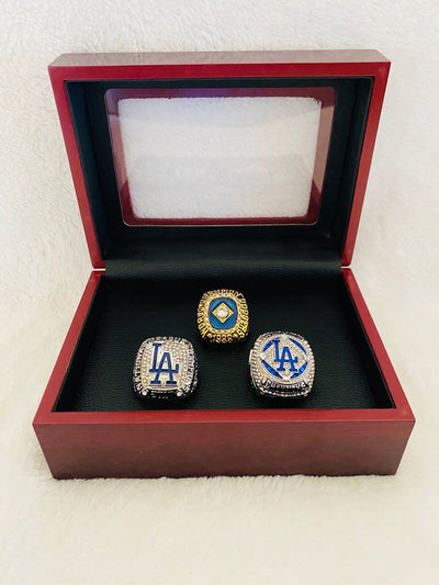 LA Dodgers Championship Ring Set W Box,  SHIP. 1988/2017/20 - EB Sports Champion's Cache