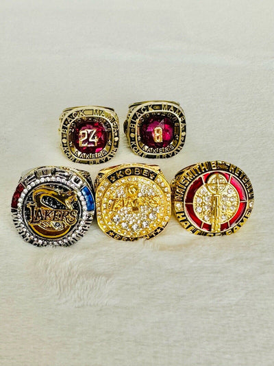 5 Pcs Los Angeles Lakers Kobe Bryant Ultimate Ring Collection Set, US SHIP - EB Sports Champion's Cache