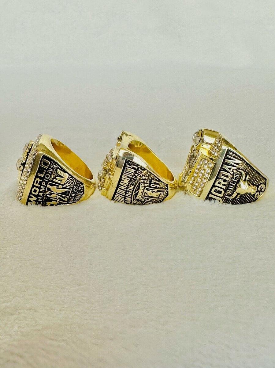 3 Pcs Chicago Bulls 2nd 3 Peat Championship Ring Set, SHIP Jordan | EB ...