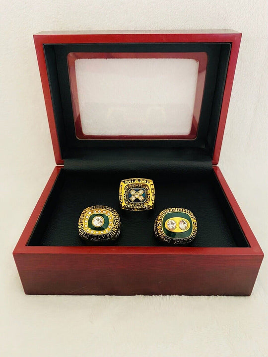 3 PCS Miami Dolphins Championship Ring SET W Box, US SHIP 1972/73/84 - EB Sports Champion's Cache