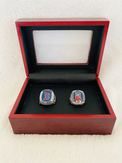 2 PCS Red Sox World Series Silver Championship Ring W Box,  SHIP 2013/18 - EB Sports Champion's Cache