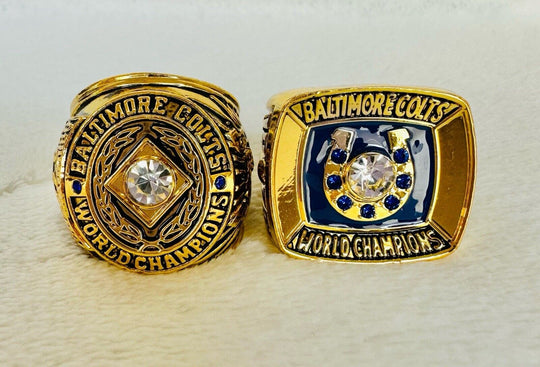 2PCS Baltimore Colts Championship Ring SET, US SHIP 1958/1970 - EB Sports Champion's Cache