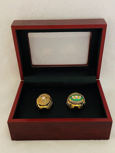 2PCS Green Bay Packers Super Bowl Ring SET W Case, US SHIP. 1966/67 - EB Sports Champion's Cache