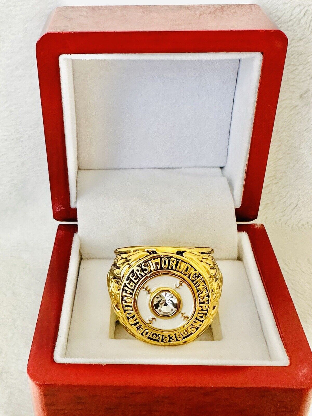 1935 Detroit Tigers World Series Championship Replica Ring W Box,  SHIP - EB Sports Champion's Cache